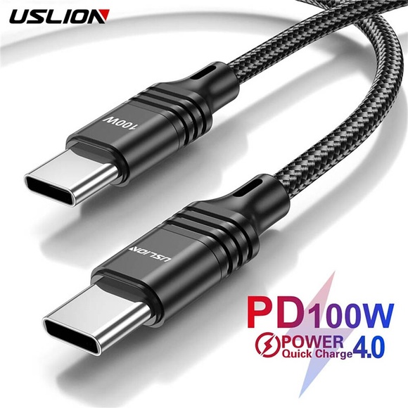 USB-C-Kabel 100W 0,5m (1.5ft) 3,3 Fuß 6,6 Fuß USB-C zu USB-C 3 A Schnellladen Nylon geflochten Langlebig Für Samsung iPhone Handy-Zubehör Lightinthebox