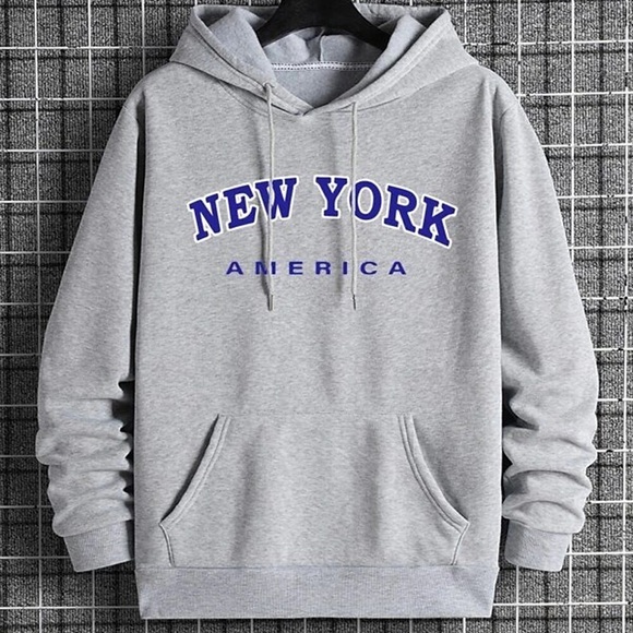 Herren Hoodie Sweatshirt Kapuze Schwarz Blau Kamel Königsblau Grau Mit Kapuze Buchstabe mit Schnürung Tasche Festtage Ausgehen Strassenmode Cool Casual Winter Frühling Herbst Bekleidung Lightinthebox