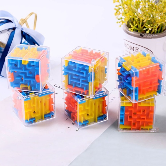 3D-Labyrinth Magic Cubos sechsseitiges transparentes Puzzle Speedcube rollender Ball Magiccubes Labyrinth Spielzeug für Kinder Spielzeug zum Stressabbau 3St Lightinthebox