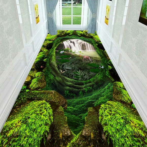 3D Sea World Diatomeenerde-Teppich super saugfähig für Küche, Zimmer, schnell trocknende, rutschfeste Fußmatte, Wohnzimmer Lightinthebox