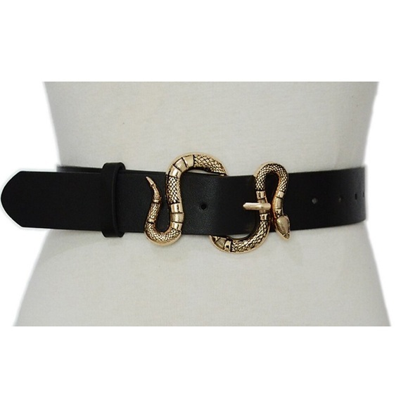 Damen Gürtel mit PU-Schnalle PU - Leder Bucket aus Metall Schlangenleder Klassisch Party Geschenk Kaffeefarbe Schwarz Lightinthebox