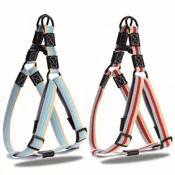 Hunde Pelzige Kleintiere Halsbänder Tragbar Trainer Langlebig Outdoor Wandern Gehen Streifen Polyester Rot Blau 1 Stück Lightinthebox