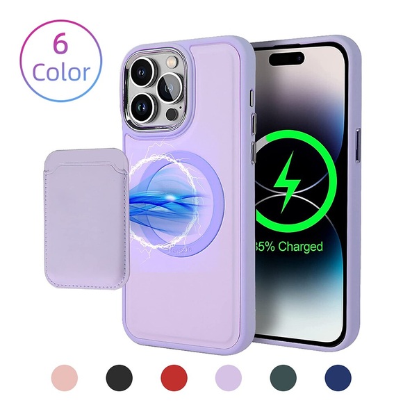 Handy Hülle Handyhüllen Für Apple Kompatibel mit Magsafe iPhone 14 13 12 11 Plus Pro Max Shutzrahmen Magnetisch Steckplätze für Kartenhalter Einfarbig Silikon Lightinthebox