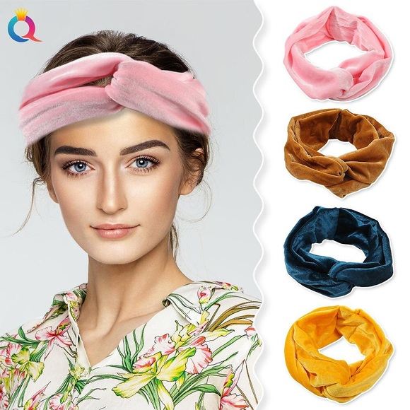 Stirnbänder für Frauen Boho breite Damen-Stirnbänder für Haare rutschfeste Twist-Stirnbänder Headwraps kurzes Haar dehnbar dick Mode-Haar-Accessoires, einfarbig Lightinthebox