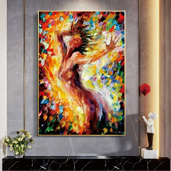 Handgefertigtes handgemaltes Ölgemälde Wand moderne abstrakte nackte Dame Malerei Spachtel Kunst Leinwand Gemälde Heimdekoration Dekor gerollte Leinwand kein Rahmen ungedehnt Lightinthebox