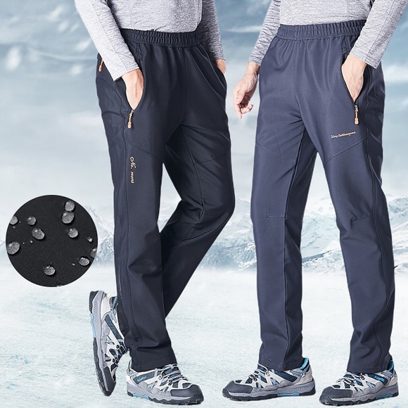 Herren Wasserdichte Wanderhose Fleece-gefütterte Hose Softshellhosen Winter Außen warm halten Fleece-Futter Wasserdicht Windundurchlässig Hosen / Regenhose Unten Schwarz Dunkelblau Vlies Jagd Lightinthebox