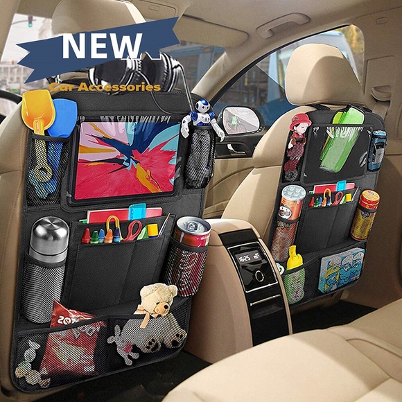 Auto-Rücksitz-Organizer mit Touchscreen-Tablet-Halter Auto-Aufbewahrungstaschen decken Autositz-Rückenprotektoren für Reisen von Kindern ab Lightinthebox