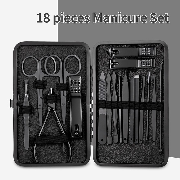 klassisches schwarzes Maniküre-Set Hand Füße Gesichts Edelstahl Zubehör 5 Auswahlmöglichkeiten Lightinthebox
