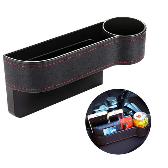 sitzseitenorganisator getränkehalter für autos leder multifunktional autositz lückenfüller aufbewahrungsbox sitztasche verstauen aufräumen Lightinthebox