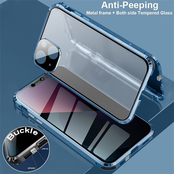 Handy Hülle Handyhüllen Für Apple Ganzkörper-Gehäuse Magnetischer Adsorptionsfall iPhone 14 Pro Max 14 Plus 13 12 11 Pro Max Mini SE Beidseitig Anti Peep Vier Ecken Fallwiderstand Einfarbig Lightinthebox