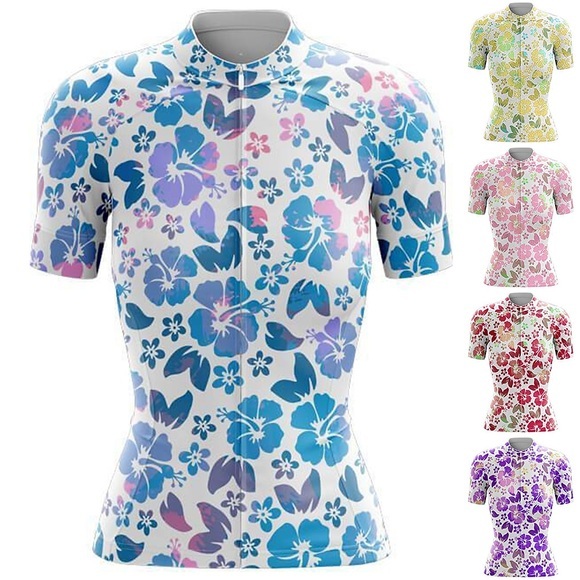 21Grams Damen Radtrikot fahrradbekleidung Fahrradtrikot Kurzarm Fahhrad Shirt mit 3 Gesäßtaschen MTB Mountain Rennrad Atmungsaktiv Rasche Trocknung Feuchtigkeitsabsorbierend Reflexstreiffen Gelb Rosa Lightinthebox