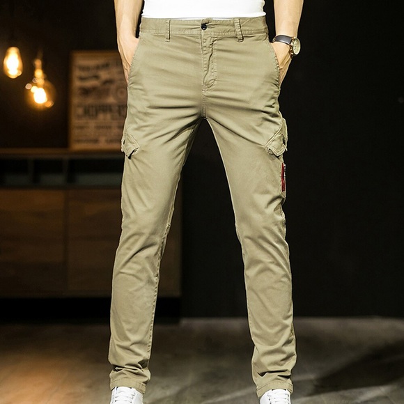 Herren Cargohose Cargohosen Hose Hosen Zip Multi Pocket Glatt Komfort Outdoor Täglich Ausgehen 100% Baumwolle Modisch Strassenmode Schwarz Armeegrün Lightinthebox