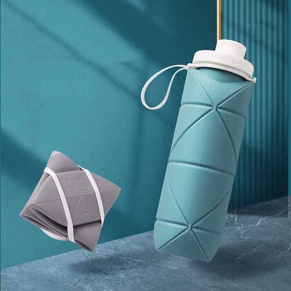 Silikon-Wasserflasche Breakaway Wave Leichte Fahrrad-Wasserflasche BPA-frei Radfahren Sport Squeeze-Flasche Tragbarer Mini-Klapprad einziehbarer Wasserbecher Lightinthebox