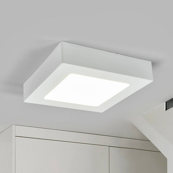 LED-Deckenlampe Marlo weiß 4000K eckig 18,1cm