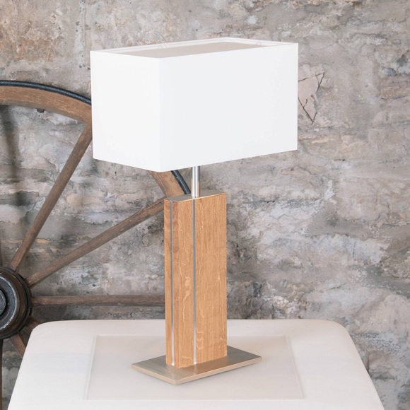 HerzBlut Mrs. Hilton Tischleuchte Eiche 56 cm