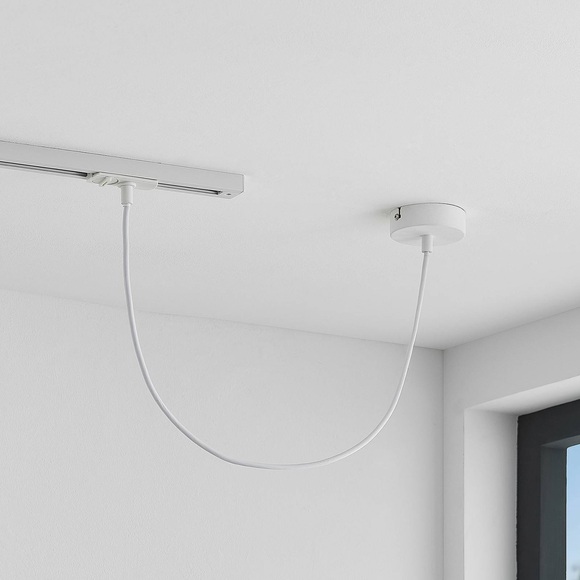 Lindby Seilabhängung mit 1-Phasen-Adapter, weiß