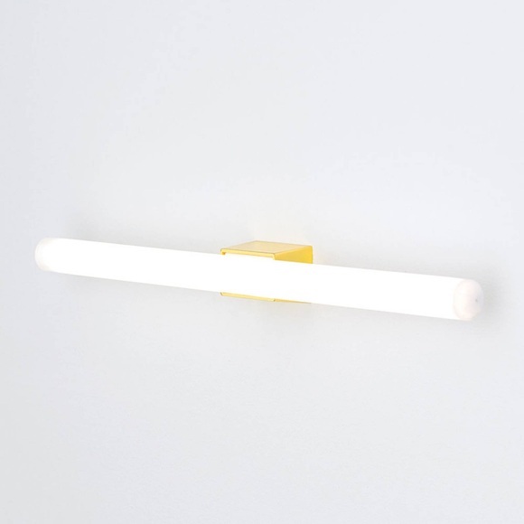 LED-Spiegelleuchte Visagist, Halterung messing