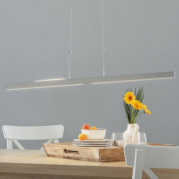LED-Hängelampe Pia Gestensensor nickel matt 95 cm