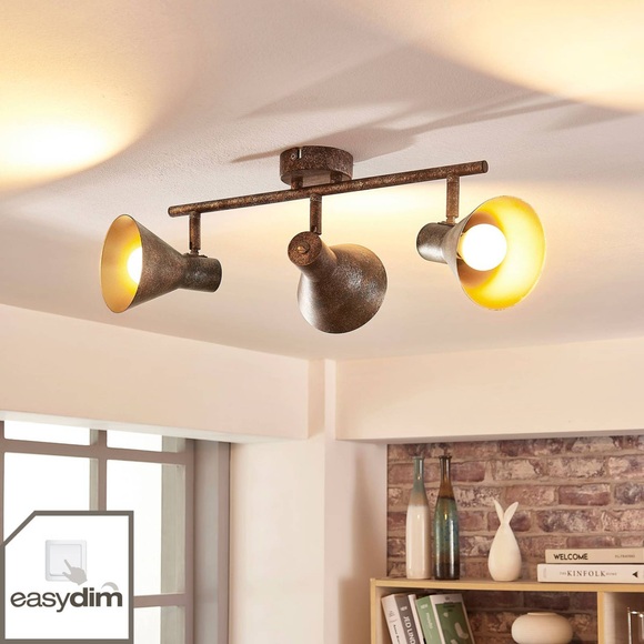 Zera - längliche LED-Deckenlampe m. Easydim-Lampen