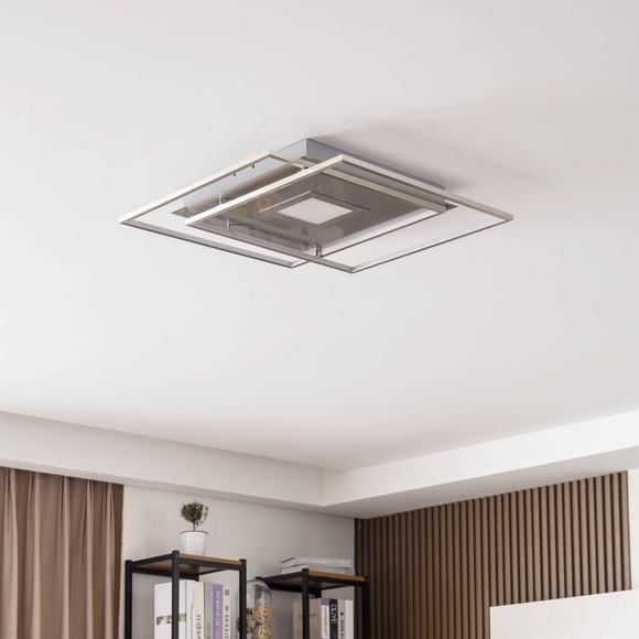 Lucande Jirya LED-Deckenlampe, CCT, silber
