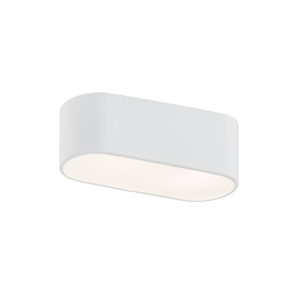 Deckenlampe Tilden aus Stahl in Weiß, Länge 30 cm