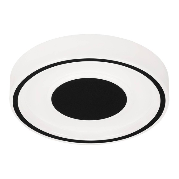 LED-Deckenleuchte Bricks, rund, schwarz