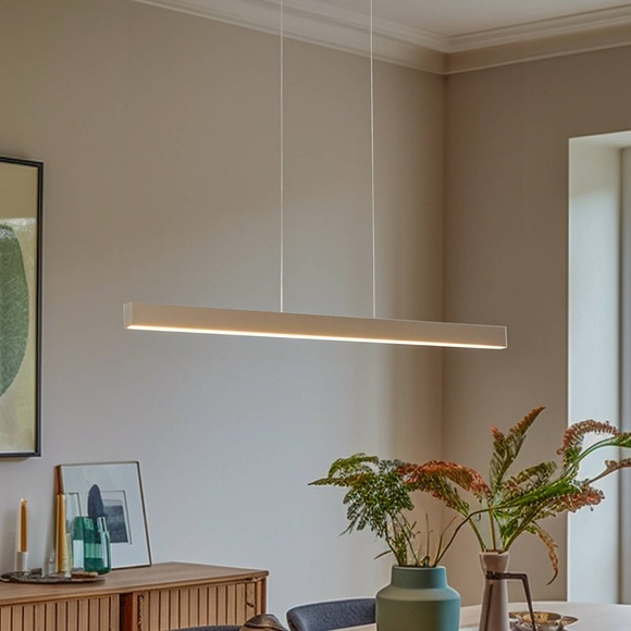 LED-Hängeleuchte Broll, cremeweiß