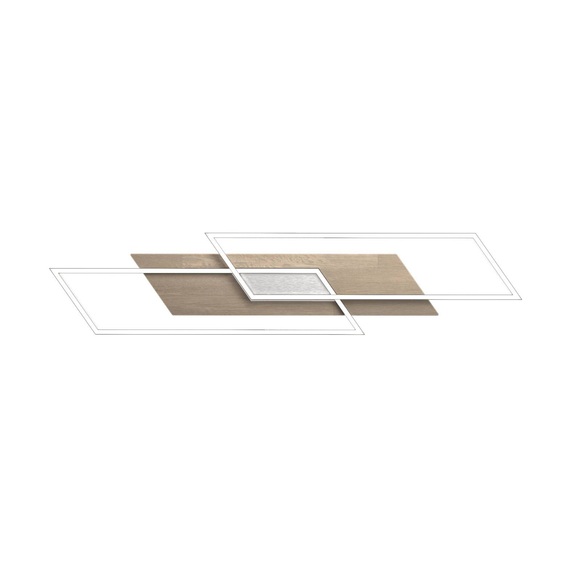 LED-Deckenleuchte Panama XL, Eiche gekalkt