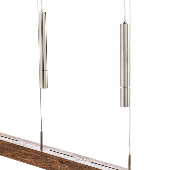 HerzBlut Leonora Hängelampe Down 121cm Nussbaum