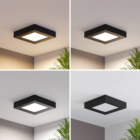 Prios Mazin LED-Deckenlampe, IP44, CCT, 12 W