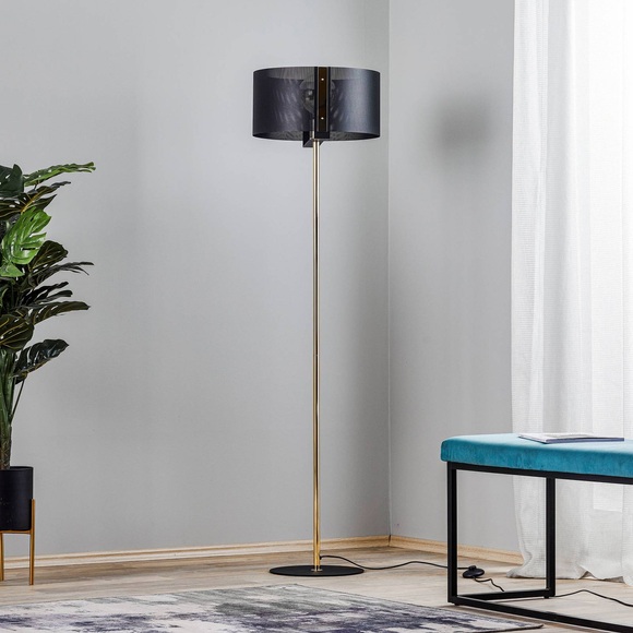 Stehleuchte Etro, schwarz/gold