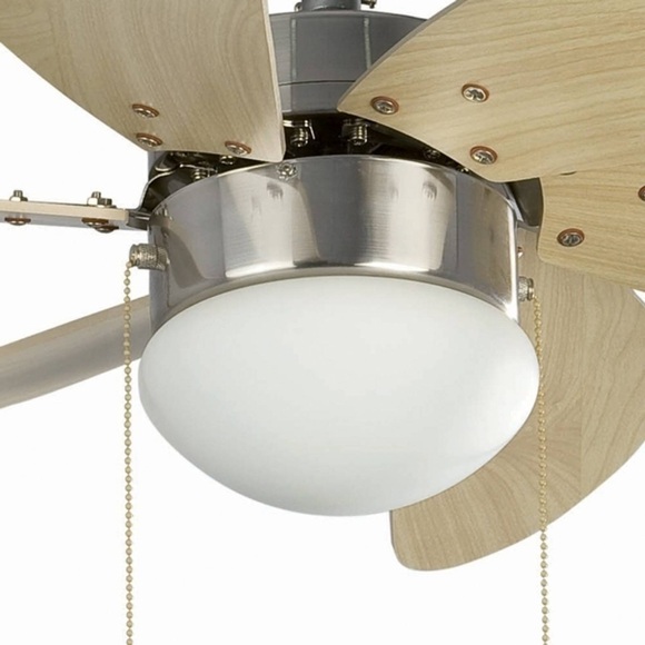 Deckenventilator Palao mit Leuchte, nickel matt