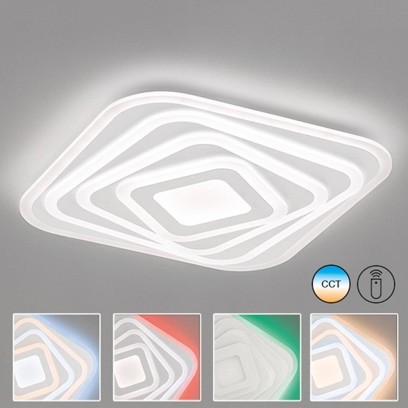 LED-Deckenleuchte Queen, dimmbar, CCT, weiß