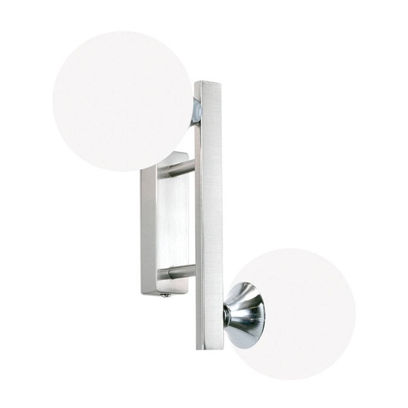 Wandleuchte Snowwhite mit Glaskugeln, nickel matt