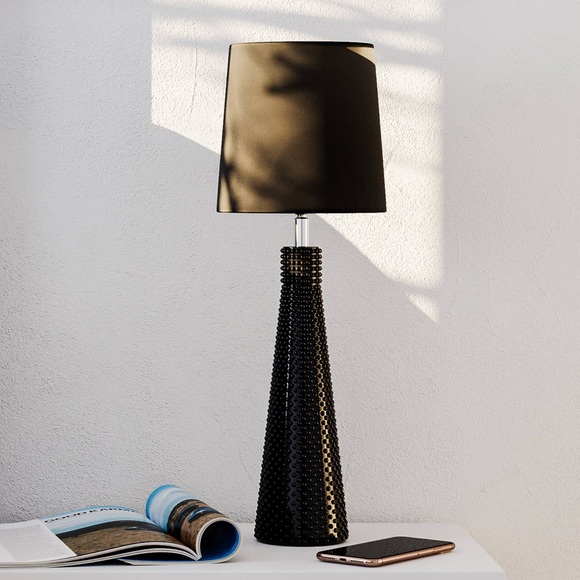 By Rydéns-Lofty Slim Table Lamp H54 cm, Matt Black/Black screen