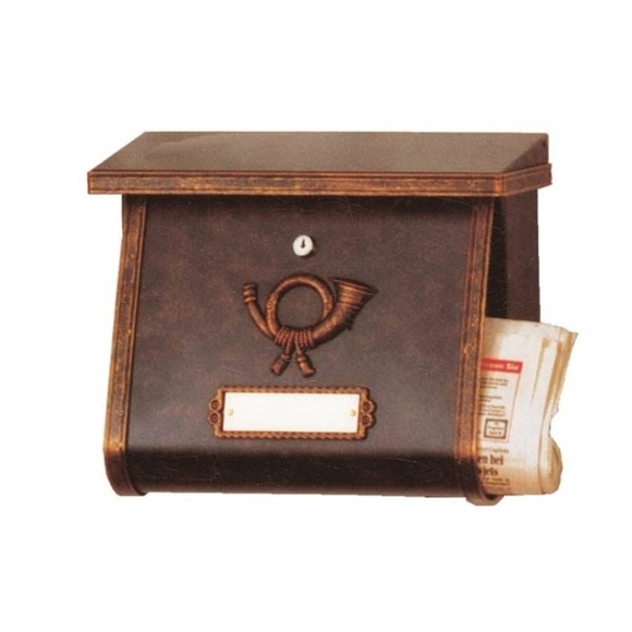 Schmucker Briefkasten MULPI braun-gold patiniert
