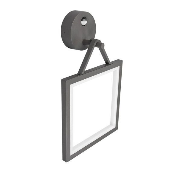 LED-Außenwandlampe Mirco m. Bewegungsmelder, eckig