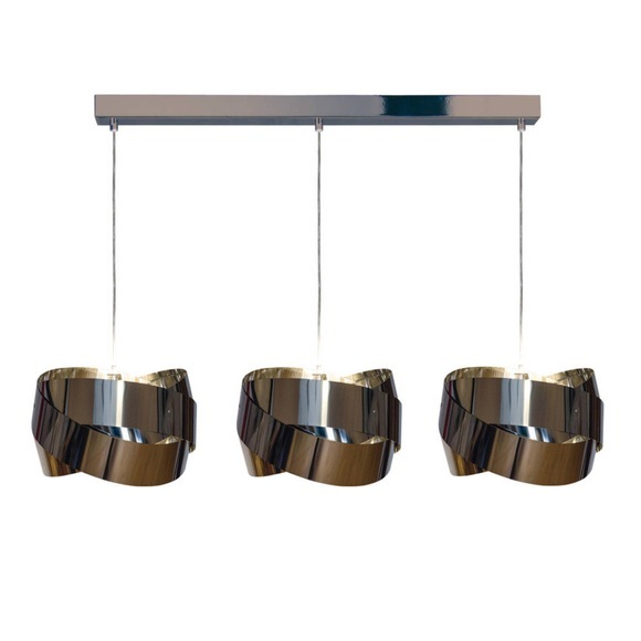 Pendelleuchte Tornado dreiflammig chromium-nickel