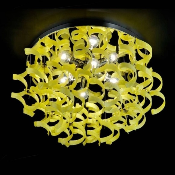Strahlende Deckenleuchte YELLOW 70 cm Ø