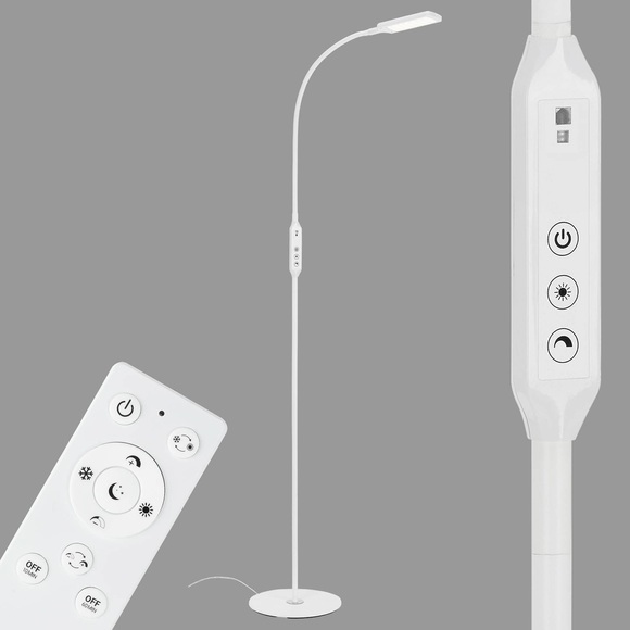 LED-Stehleuchte 1296-016 mit Fernbedienung, weiß