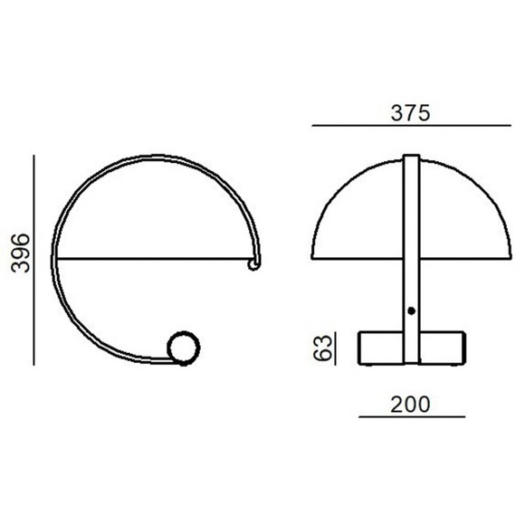 Stilnovo Meta LED-Tischlampe inkl. E27-LED gold