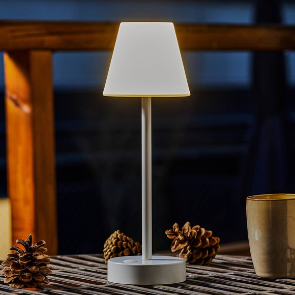 Newgarden Lola Slim LED-Tischlampe Akku, weiß