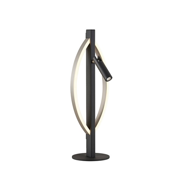 Lucande Matwei LED-Tischlampe, oval, nickel