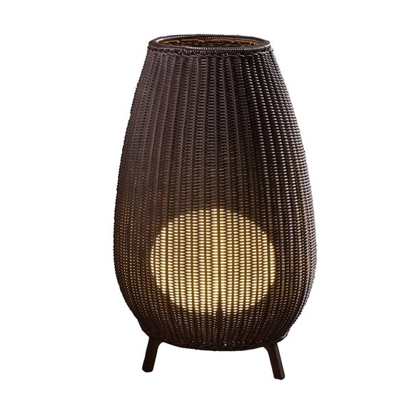 Bover Amphora 01 Terrassenleuchte, rattan brown