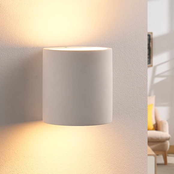 Gipswandleuchte Krista mit G9-LED-Lampe