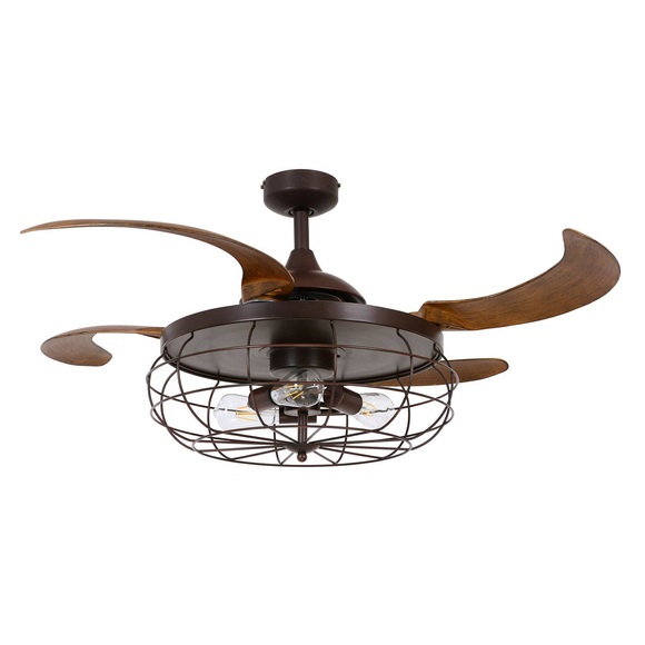 Deckenventilator Fanaway Industri, Licht, braun