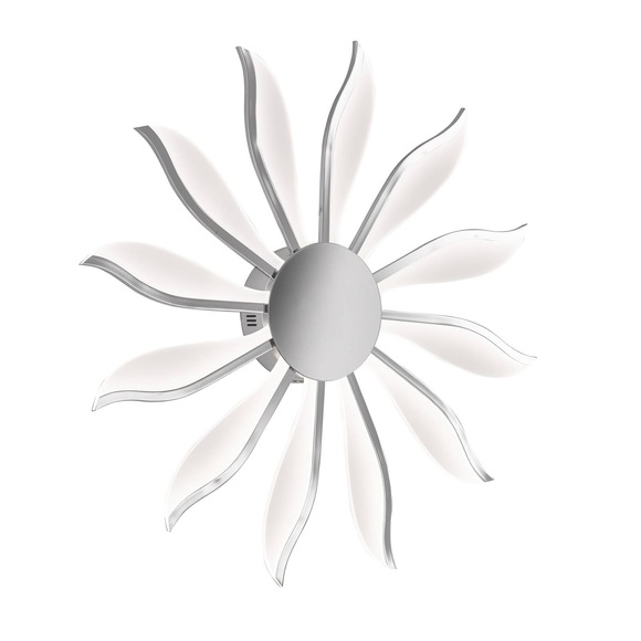LED-Wandleuchte Dela-Suna 12-flg. chrom, dimmbar