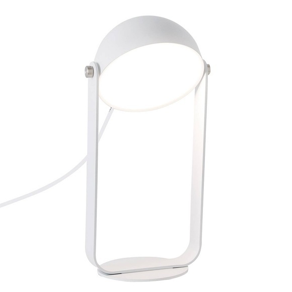 LED-Tischleuchte Hemi schwenkbarer Schirm weiß