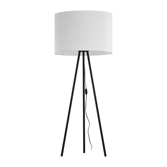 Stehlampe Winston, Dreibein, Schirm weiß