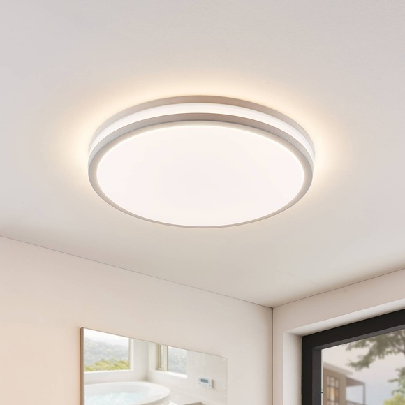 LED-Deckenlampe Arnim in Weiß, runde Form, IP44